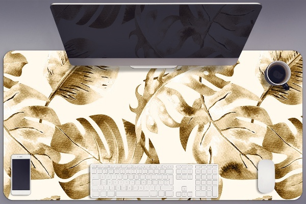 Large desk pad PVC protector palm leaves