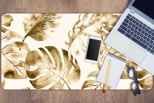 Large desk pad PVC protector palm leaves