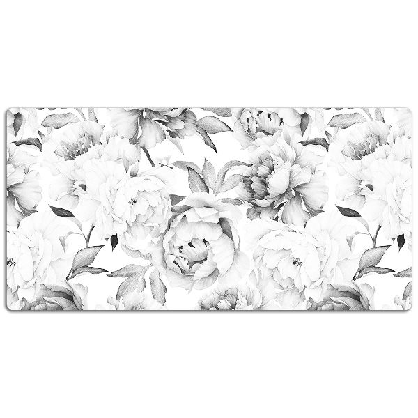 Large desk mat for children Peonies