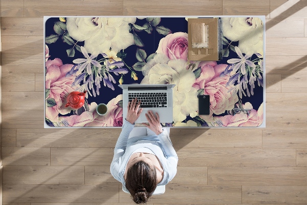 Desk pad baroque flowers