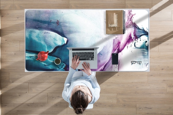 Large desk mat for children paint Stains