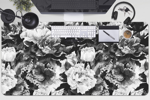 Large desk mat for children Peonies