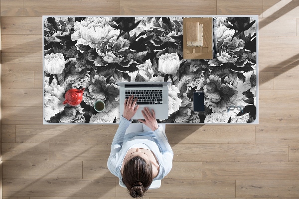 Large desk mat for children Peonies