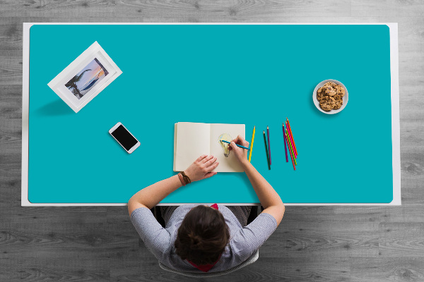 Full desk protector dark turquoise
