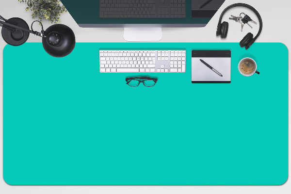 Large desk mat for children Turquoise