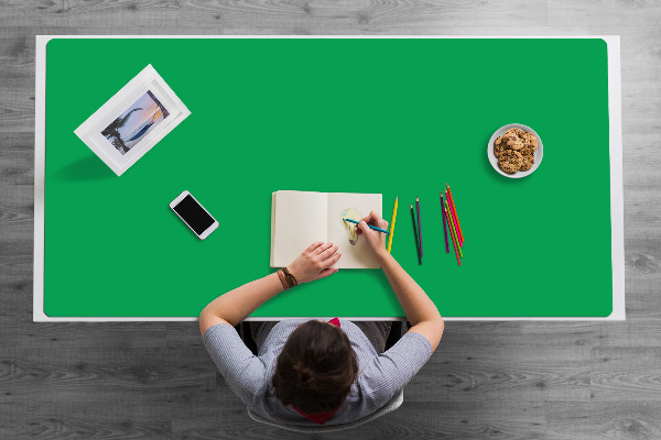 Full desk pad grassy green