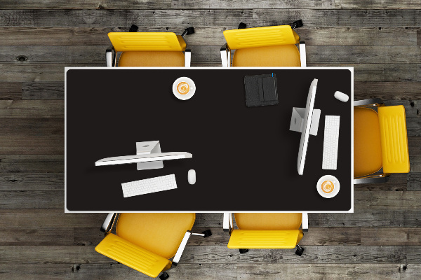 Large desk mat for children Black