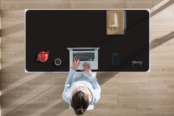 Large desk mat for children Black