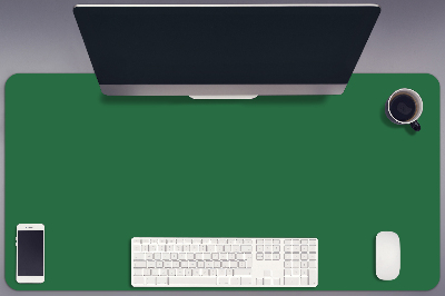 Large desk mat table protector forest green