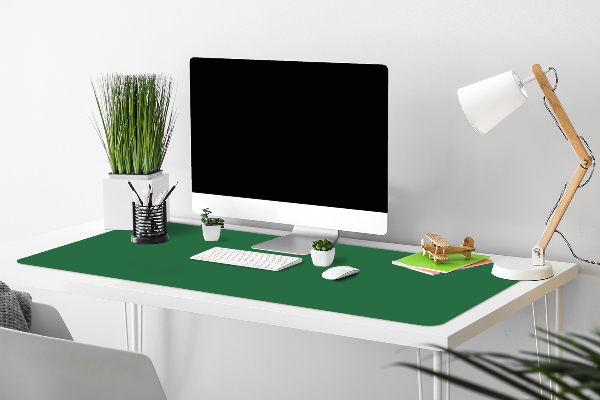 Large desk mat table protector forest green