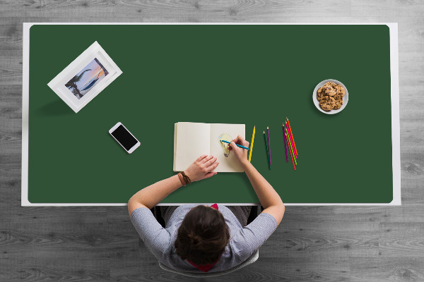 Full desk mat Dark green