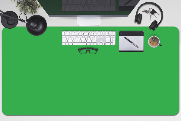 Large desk mat table protector Light green