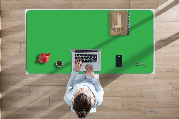 Large desk mat table protector Light green