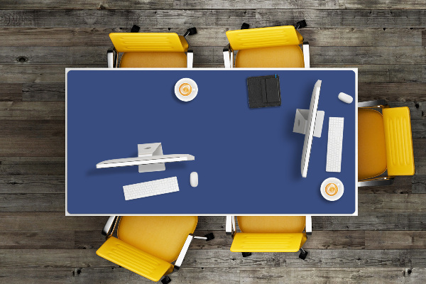 Large desk mat for children Blue
