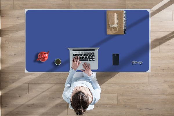 Full desk pad blue road