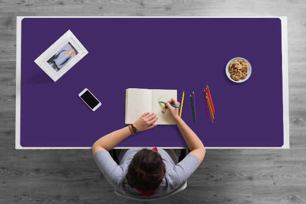 Large desk mat for children cobaltic