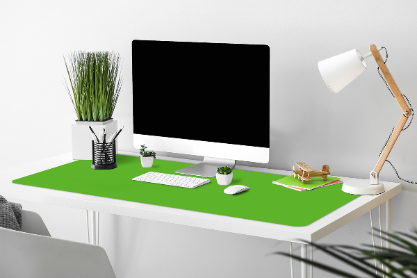 Large desk mat table protector yellowish green