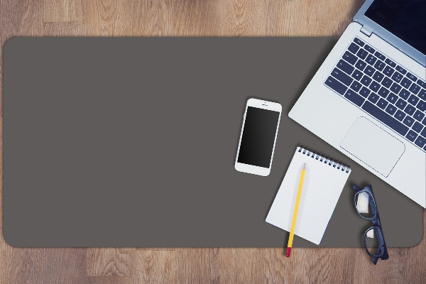 Large desk pad PVC protector Dark grey