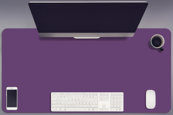 Large desk mat table protector Dark violet