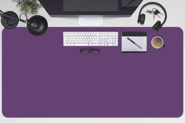 Large desk mat table protector Dark violet