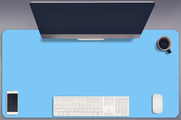 Desk mat pastel blue