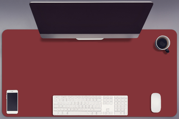 Desk mat purple red