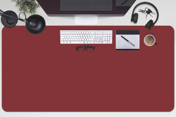 Desk mat purple red