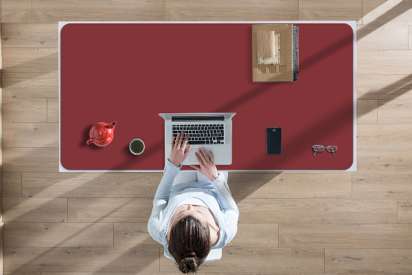 Desk mat purple red