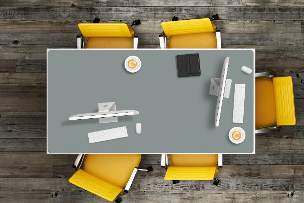Large desk mat for children Gray