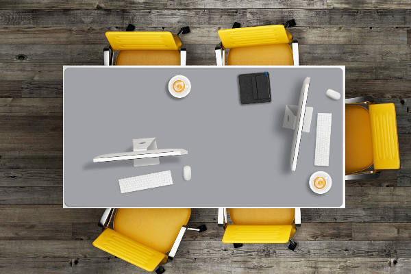 Large desk mat for children Gray