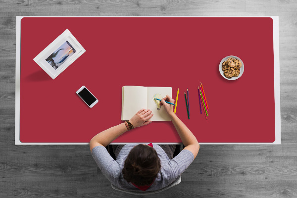 Desk pad Dark red