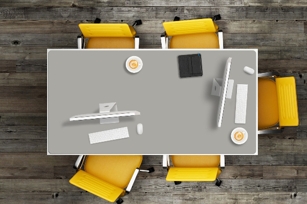 Full desk mat indirect gray