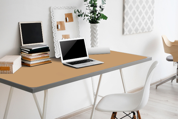 Large desk mat table protector Light brown