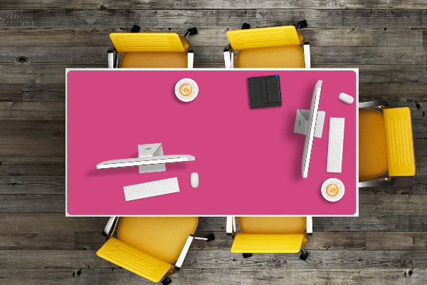 Large desk mat for children Pink