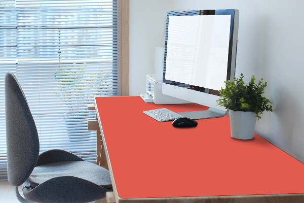Full desk protector pastel orange