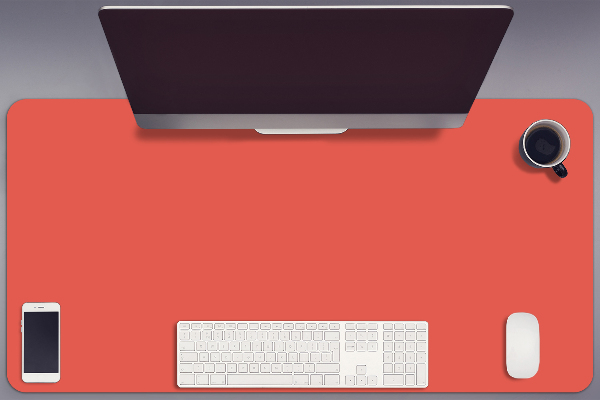 Full desk protector pastel orange
