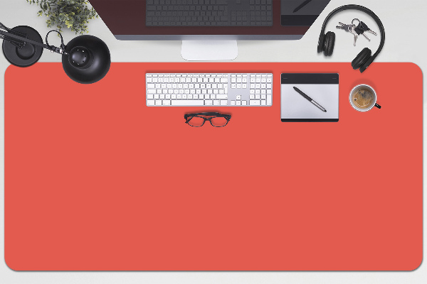 Full desk protector pastel orange