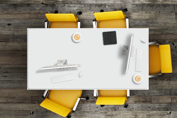 Large desk mat for children Light grey