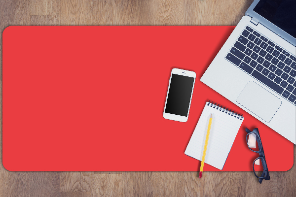 Full desk protector orange-red