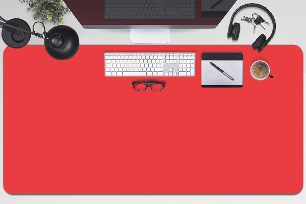 Full desk protector orange-red