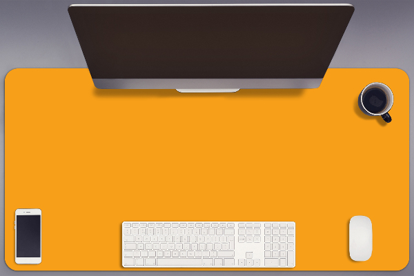 Large desk pad PVC protector dark yellow