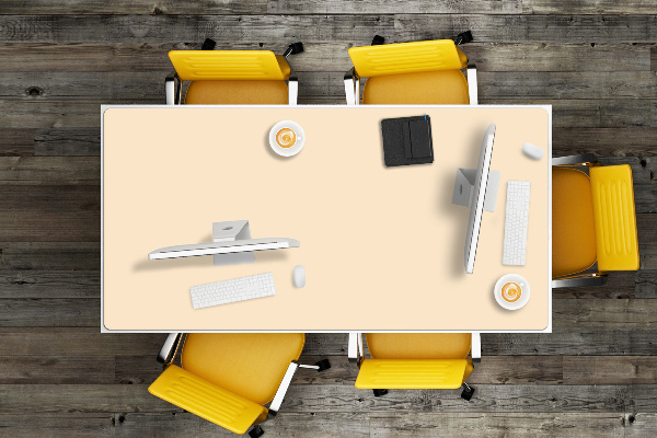 Large desk mat for children Beige