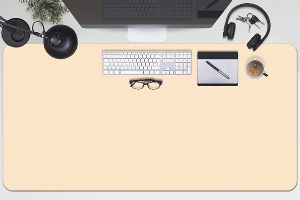 Large desk mat for children Beige
