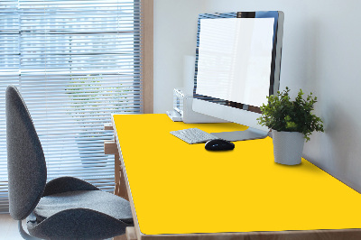 Large desk mat table protector Light yellow