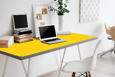 Large desk mat table protector Light yellow