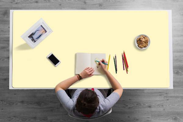 Large desk mat for children Creamy
