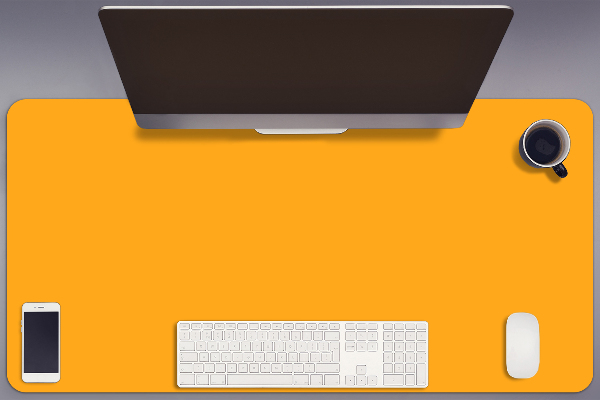 Full desk mat indirect yellow