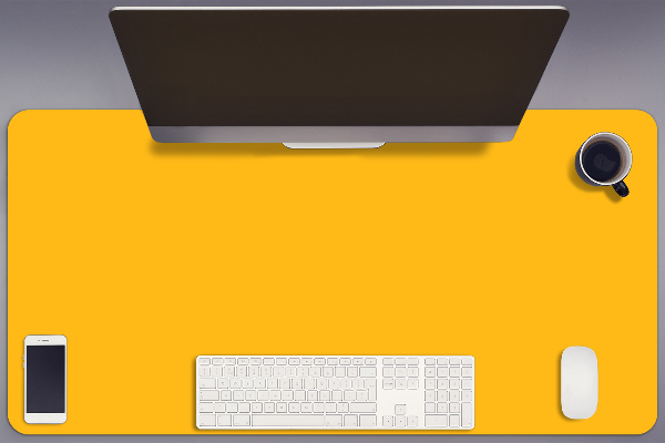 Large desk mat for children Yellow