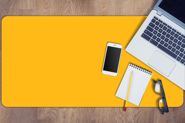 Large desk mat for children Yellow