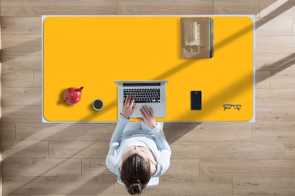 Large desk mat for children Yellow